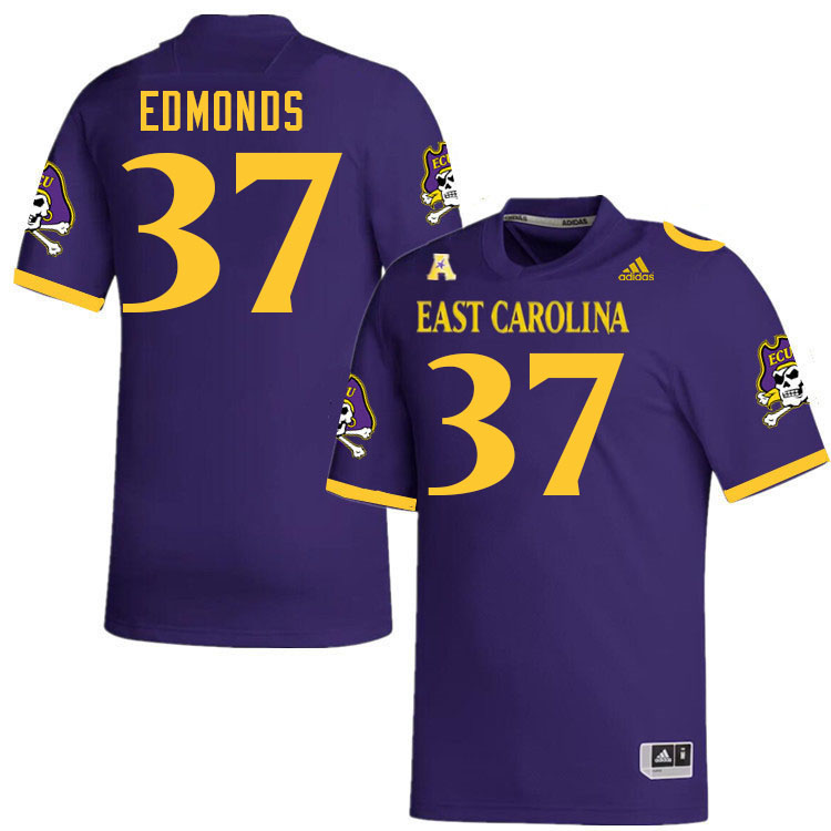 Men #37 Kamarro Edmonds ECU Pirates 2023 College Football Jerseys Stitched-Purple
